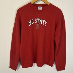 Vintage 90s NC State University Red Crewneck Sweatshirt Size X Large
